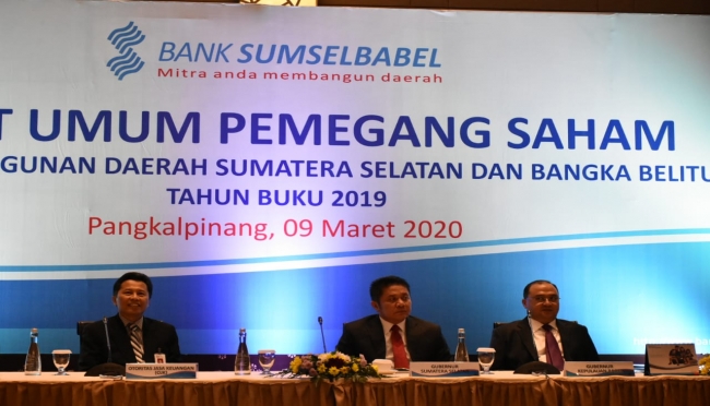 RUPS Bank Sumsel Babel, Bagi Deviden Rp 181,5 Miliar