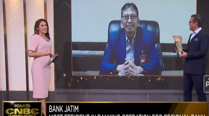 Bank Jatim Raih Penghargaan The Most Efficient in Banking Operation for Big Regional Bank Category