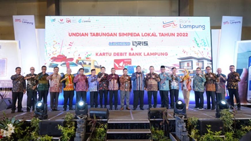 Undian Simpeda lokal 2022, Launching Qris dan kartu debit Bank Lampung.